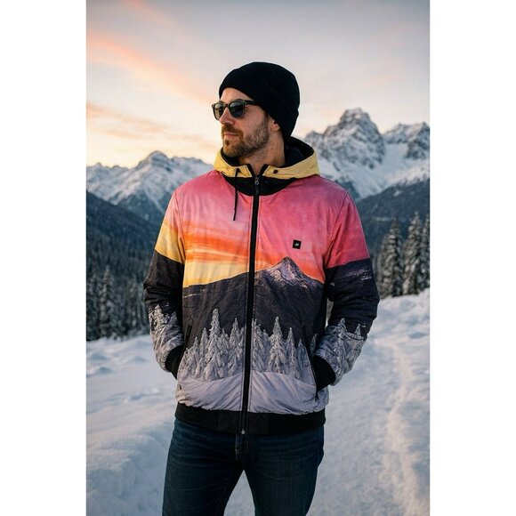 Nike Other - Nike Men's Reversible Jacket Size Large Special Edition Ski Snowboard Print
